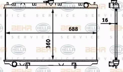 BEHR HELLA Service 8MK 376 718-491 - Radiators, Motora dzesēšanas sistēma adetalas.lv