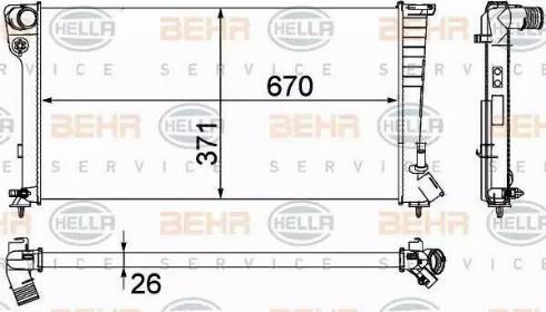 BEHR HELLA Service 8MK 376 717-611 - Radiators, Motora dzesēšanas sistēma adetalas.lv