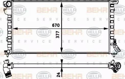 BEHR HELLA Service 8MK 376 717-631 - Radiators, Motora dzesēšanas sistēma adetalas.lv