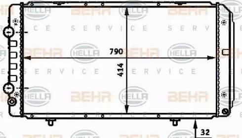 BEHR HELLA Service 8MK 376 717-281 - Radiators, Motora dzesēšanas sistēma adetalas.lv