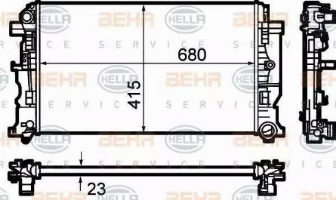 BEHR HELLA Service 8MK 376 782-054 - Radiators, Motora dzesēšanas sistēma adetalas.lv