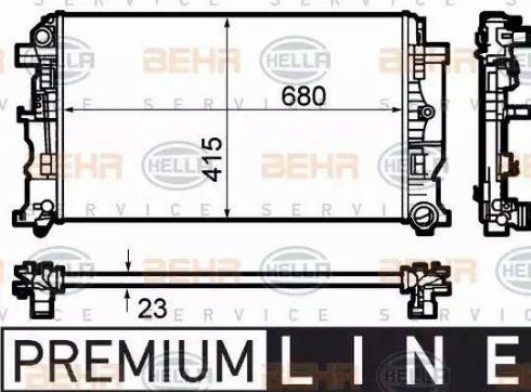 BEHR HELLA Service 8MK 376 782-051 - Radiators, Motora dzesēšanas sistēma adetalas.lv