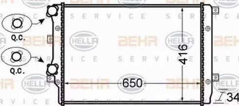 BEHR HELLA Service 8MK 376 726-704 - Radiators, Motora dzesēšanas sistēma adetalas.lv