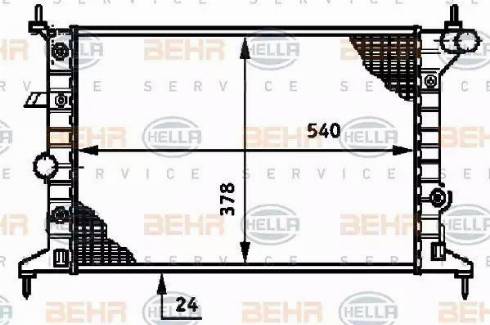 BEHR HELLA Service 8MK 376 720-401 - Radiators, Motora dzesēšanas sistēma adetalas.lv