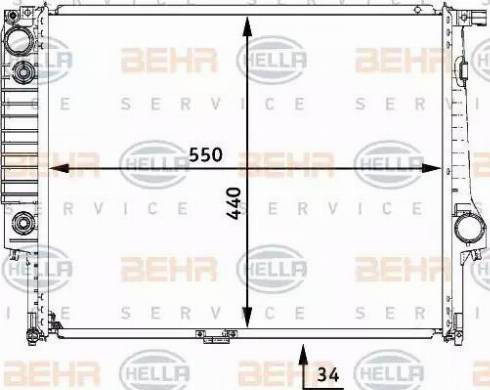 BEHR HELLA Service 8MK 376 722-531 - Radiators, Motora dzesēšanas sistēma adetalas.lv