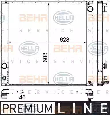 BEHR HELLA Service 8MK 376 727-521 - Radiators, Motora dzesēšanas sistēma adetalas.lv