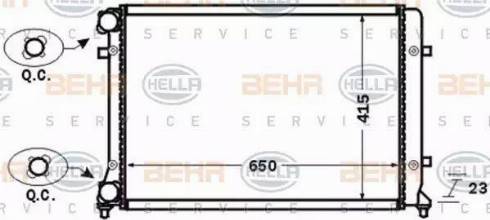 BEHR HELLA Service 8MK 376 774-011 - Radiators, Motora dzesēšanas sistēma adetalas.lv