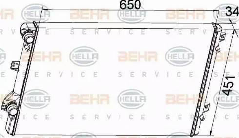 BEHR HELLA Service 8MK 376 774-034 - Radiators, Motora dzesēšanas sistēma adetalas.lv