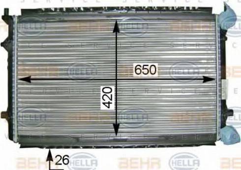 BEHR HELLA Service 8MK 376 775-581 - Radiators, Motora dzesēšanas sistēma adetalas.lv