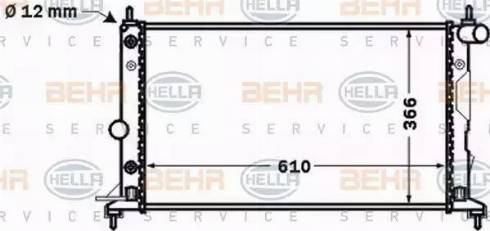 BEHR HELLA Service 8MK 376 771-181 - Radiators, Motora dzesēšanas sistēma adetalas.lv