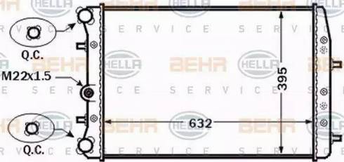 BEHR HELLA Service 8MK 376 772-521 - Radiators, Motora dzesēšanas sistēma adetalas.lv