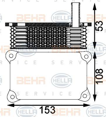 BEHR HELLA Service 8MO 376 797-171 - Eļļas radiators, Motoreļļa adetalas.lv