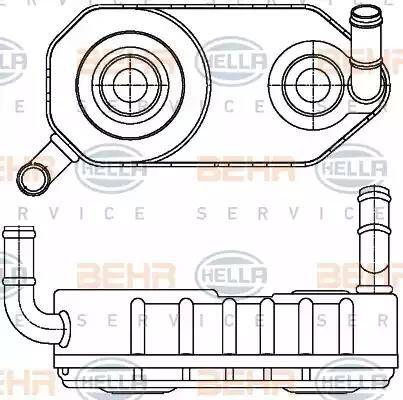 BEHR HELLA Service 8MO 376 787-671 - Eļļas radiators, Automātiskā pārnesumkārba adetalas.lv