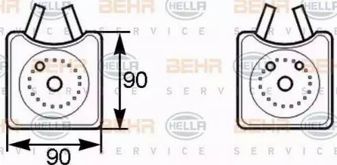 BEHR HELLA Service 8MO 376 778-001 - Eļļas radiators, Motoreļļa adetalas.lv