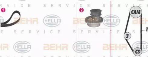 BEHR HELLA Service 8MP 376 804-881 - Ūdenssūknis + Zobsiksnas komplekts adetalas.lv