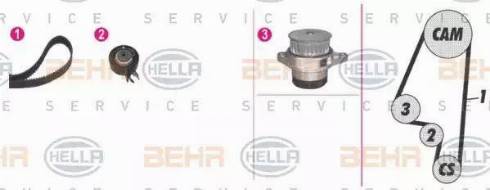 BEHR HELLA Service 8MP 376 800-841 - Ūdenssūknis + Zobsiksnas komplekts adetalas.lv