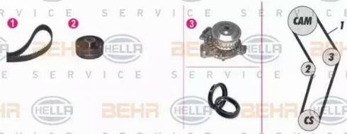 BEHR HELLA Service 8MP 376 807-841 - Ūdenssūknis + Zobsiksnas komplekts adetalas.lv