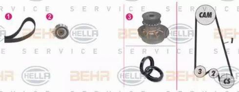 BEHR HELLA Service 8MP 376 807-871 - Ūdenssūknis + Zobsiksnas komplekts adetalas.lv