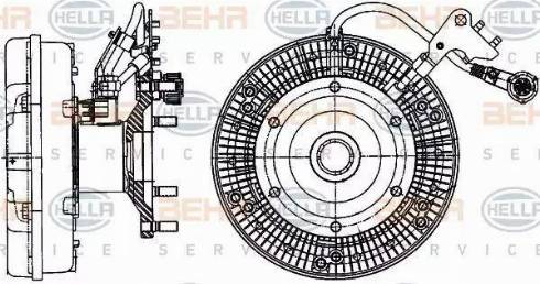 BEHR HELLA Service 8MV 376 906-661 - Sajūgs, Radiatora ventilators adetalas.lv