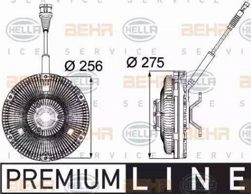 BEHR HELLA Service 8MV 376 734-211 - Sajūgs, Radiatora ventilators adetalas.lv