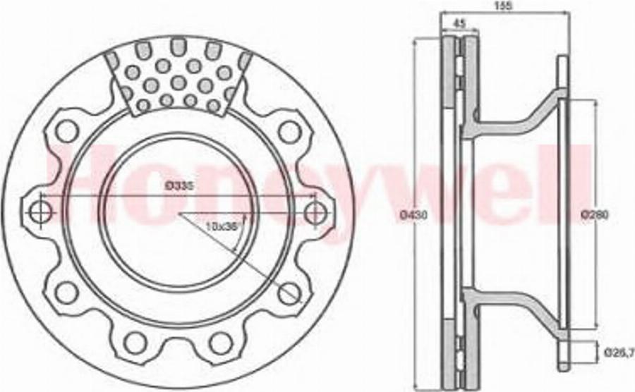 BENDIX 569020B - Bremžu diski adetalas.lv