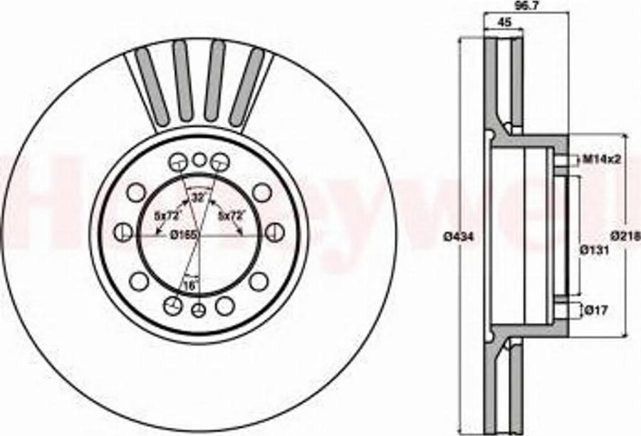 BENDIX 569113B - Bremžu diski adetalas.lv