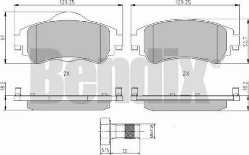 BENDIX 510965 - Bremžu uzliku kompl., Disku bremzes adetalas.lv