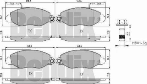 BENDIX 510903 - Bremžu uzliku kompl., Disku bremzes adetalas.lv