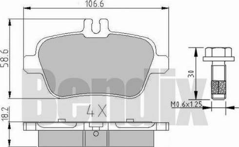 BENDIX 510914 - Bremžu uzliku kompl., Disku bremzes adetalas.lv