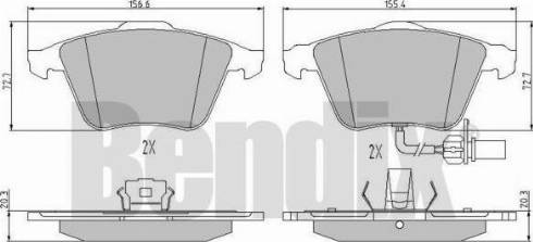 BENDIX 510920 - Bremžu uzliku kompl., Disku bremzes adetalas.lv