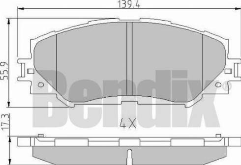 BENDIX 510499 - Bremžu uzliku kompl., Disku bremzes adetalas.lv