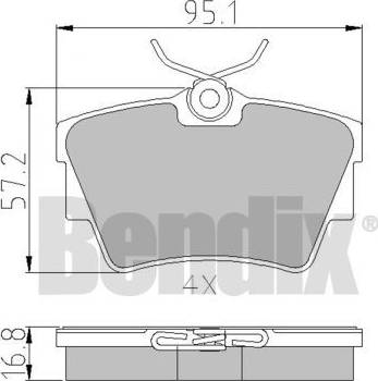 BENDIX 510404 - Bremžu uzliku kompl., Disku bremzes adetalas.lv