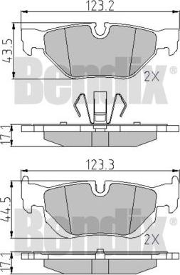 BENDIX 510489 - Bremžu uzliku kompl., Disku bremzes adetalas.lv