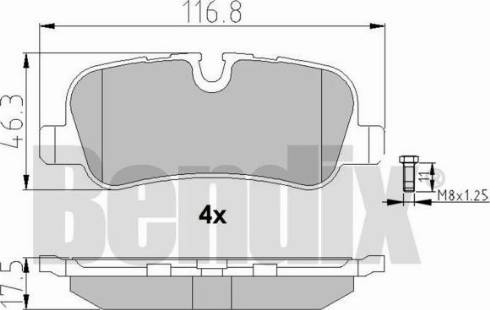 BENDIX 510544 - Bremžu uzliku kompl., Disku bremzes adetalas.lv