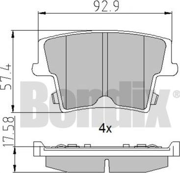 BENDIX 510556 - Bremžu uzliku kompl., Disku bremzes adetalas.lv