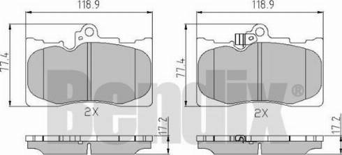 BENDIX 510560 - Bremžu uzliku kompl., Disku bremzes adetalas.lv