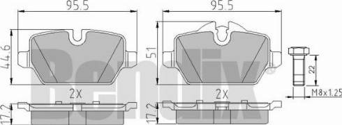 BENDIX 510508 - Bremžu uzliku kompl., Disku bremzes adetalas.lv