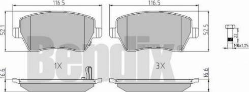 BENDIX 510503 - Bremžu uzliku kompl., Disku bremzes adetalas.lv