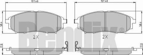 BENDIX 510522 - Bremžu uzliku kompl., Disku bremzes adetalas.lv