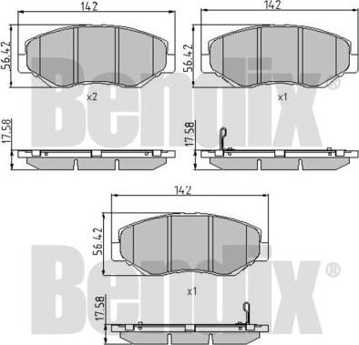 BENDIX 510699 - Bremžu uzliku kompl., Disku bremzes adetalas.lv