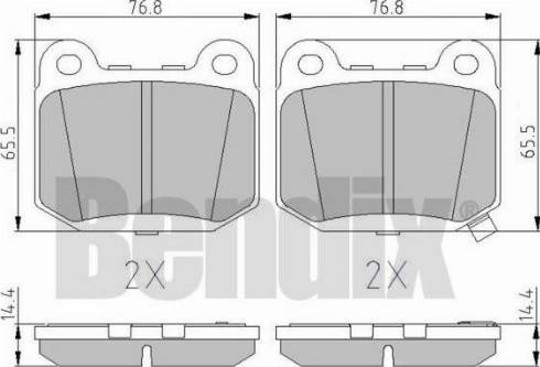 BENDIX 510666 - Bremžu uzliku kompl., Disku bremzes adetalas.lv