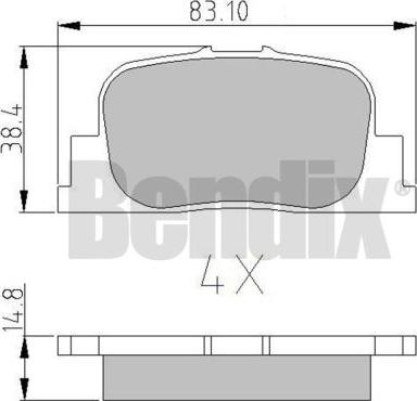 BENDIX 510682 - Bremžu uzliku kompl., Disku bremzes adetalas.lv