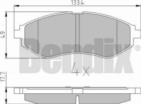 BENDIX 510635 - Bremžu uzliku kompl., Disku bremzes adetalas.lv