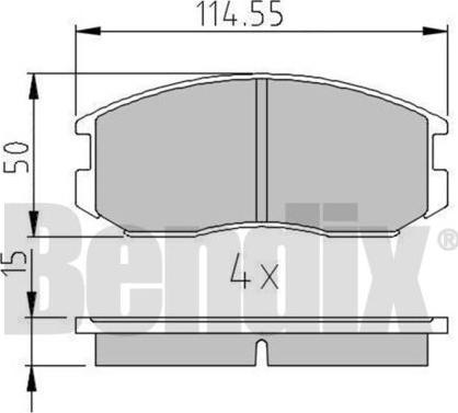 BENDIX 510094 - Bremžu uzliku kompl., Disku bremzes adetalas.lv