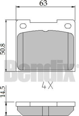 BENDIX 510097 - Bremžu uzliku kompl., Disku bremzes adetalas.lv