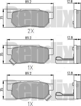 BENDIX 510084 - Bremžu uzliku kompl., Disku bremzes adetalas.lv