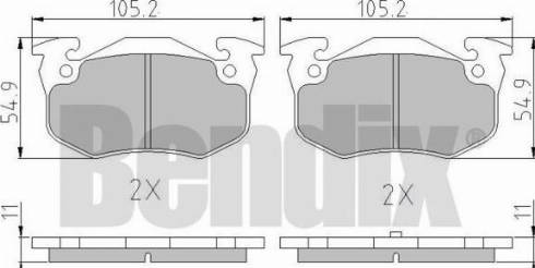 BENDIX 510036 - Bremžu uzliku kompl., Disku bremzes adetalas.lv