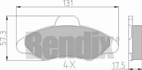 BENDIX 510029 - Bremžu uzliku kompl., Disku bremzes adetalas.lv