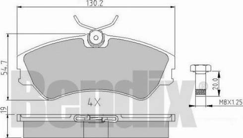 BENDIX 510101 - Bremžu uzliku kompl., Disku bremzes adetalas.lv