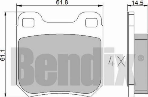 BENDIX 510114 - Bremžu uzliku kompl., Disku bremzes adetalas.lv